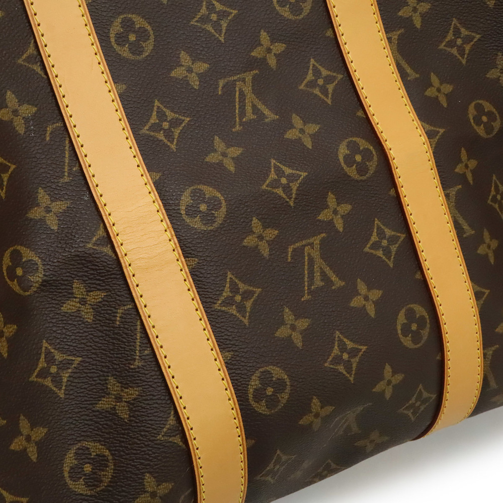 LOUIS VUITTON Authentic Brown Monogram Keepall 55 Boston Bag - Picture 9 of 10